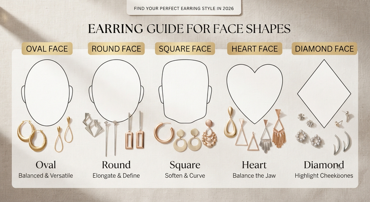 How to Match Earrings With Your Face Shape: Find Your Perfect Style in 2026