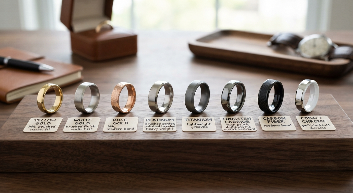 Men's Wedding Bands: Materials, Styles and How to Choose the Right Fit