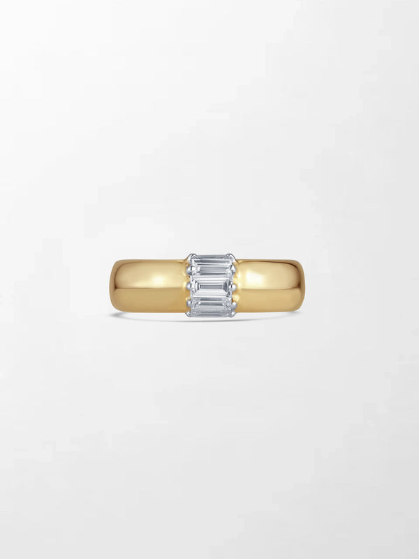 Lab Grown Diamond Baguette Ring in 14K Gold – Modern Elegant Diamond Band
