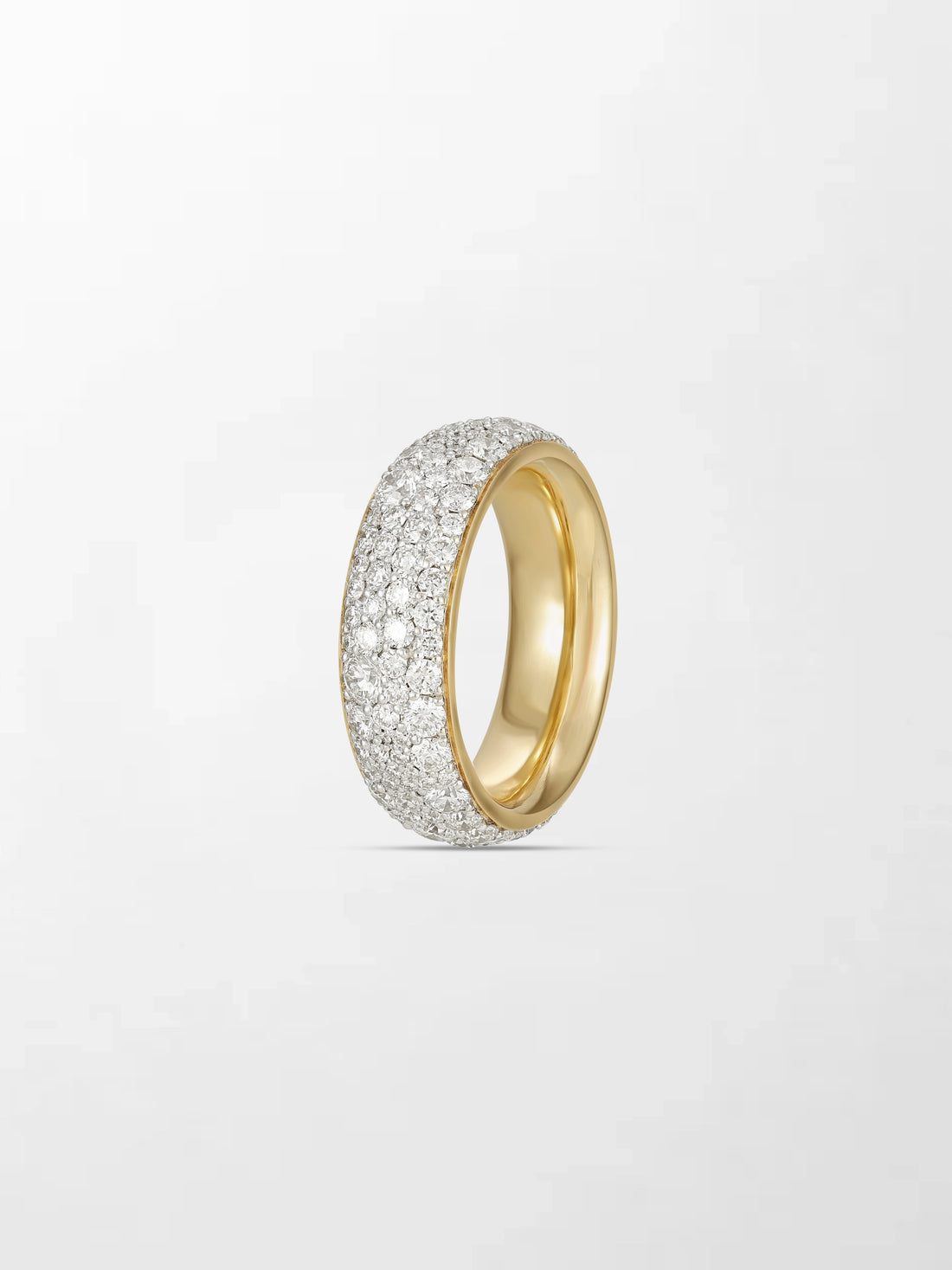 Lab Grown Diamond Pave Band Ring in 14K Yellow Gold | Brilliant Diamond Eternity Ring