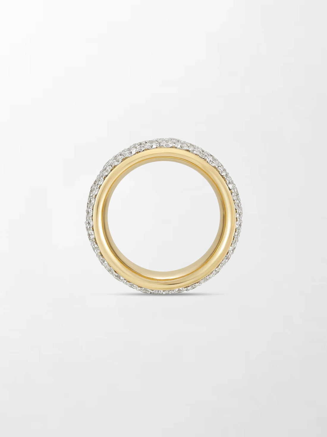 Lab Grown Diamond Pave Band Ring in 14K Yellow Gold | Brilliant Diamond Eternity Ring