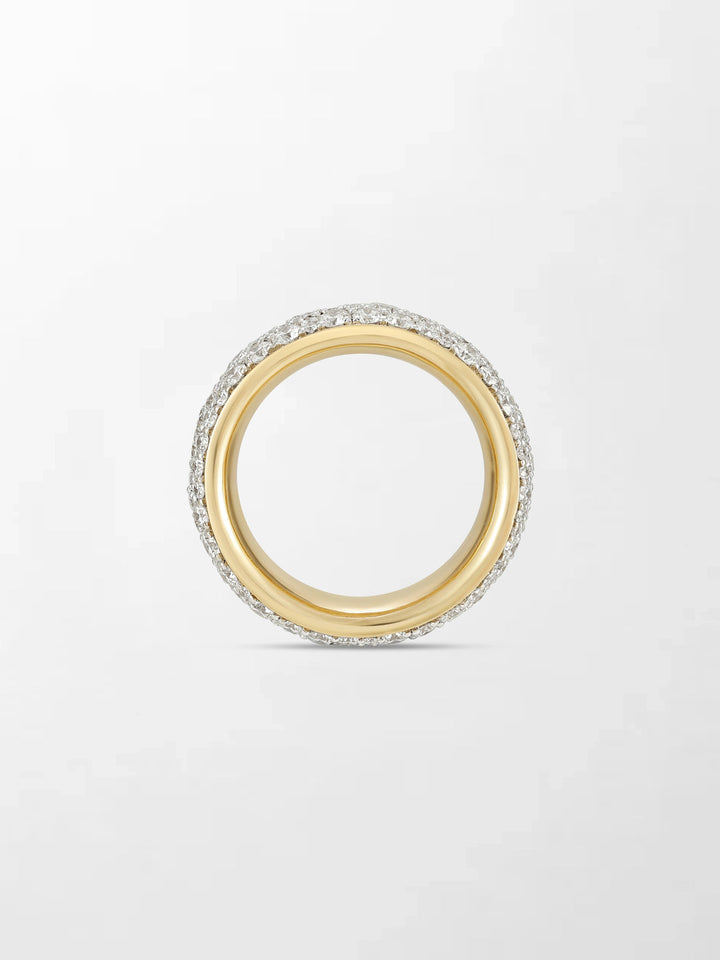 Lab Grown Diamond Pave Band Ring in 14K Yellow Gold | Brilliant Diamond Eternity Ring