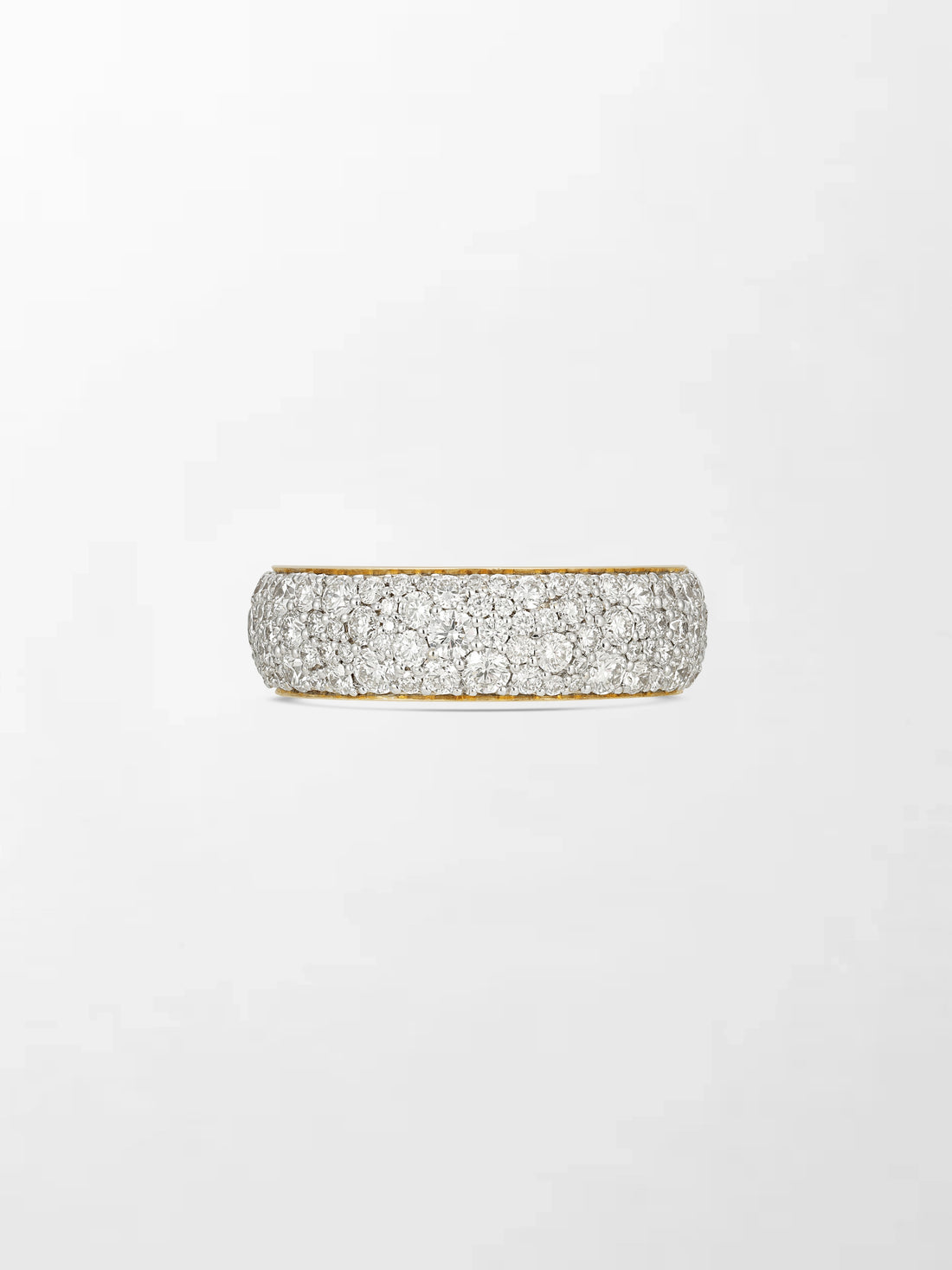 Lab Grown Diamond Pave Band Ring in 14K Yellow Gold | Brilliant Diamond Eternity Ring