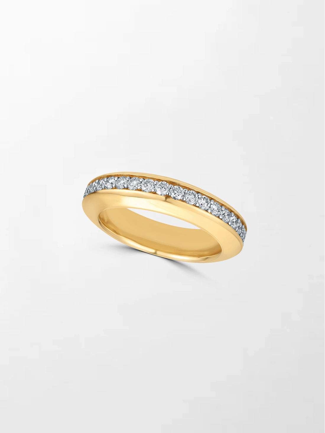 Lab Grown Diamond Band Ring in Yellow Gold | Diamond Wedding & Anniversary Ring