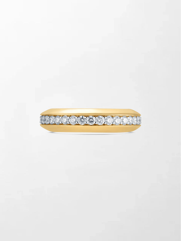 Lab Grown Diamond Band Ring in Yellow Gold | Diamond Wedding & Anniversary Ring