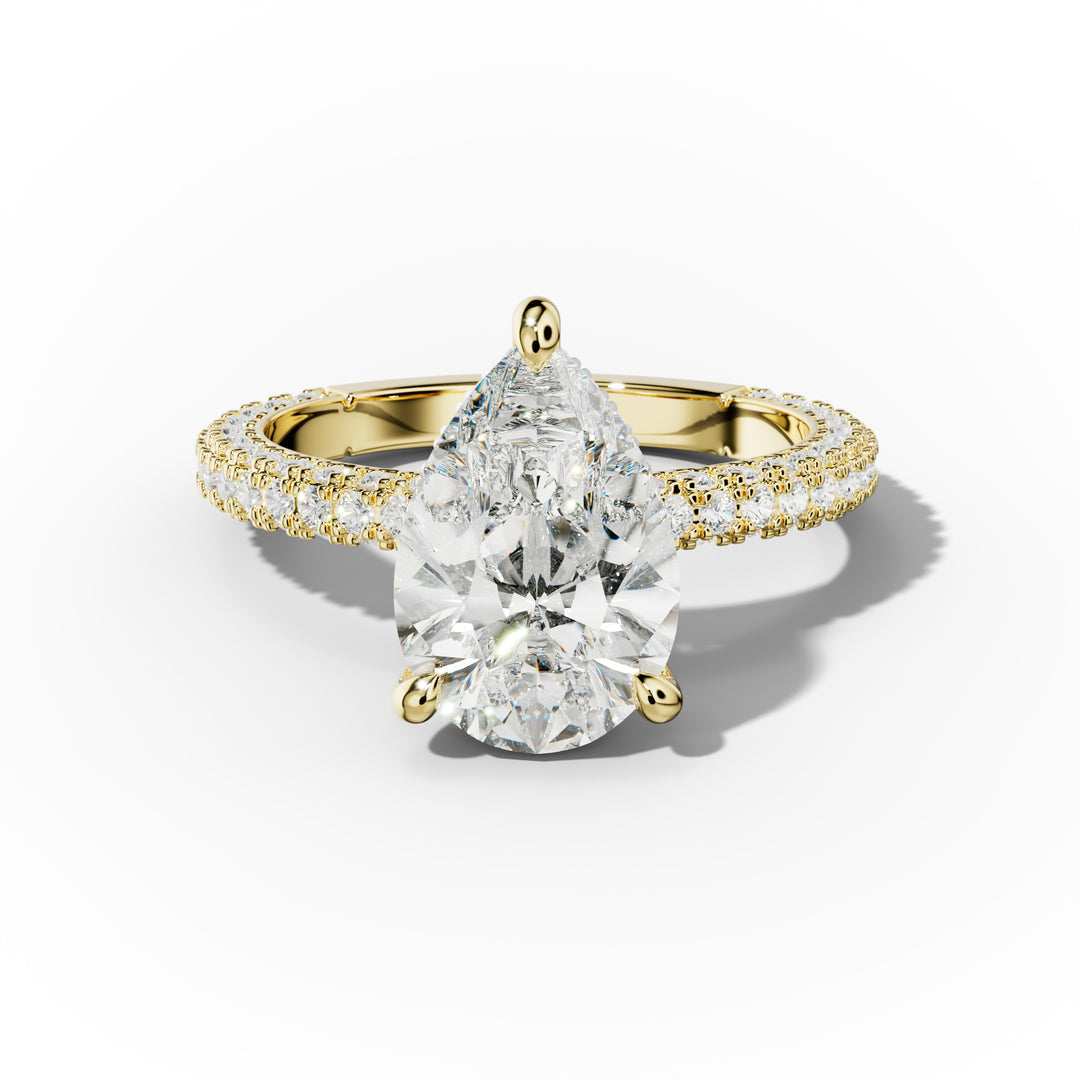 Elegant Lab-Grown Diamond Engagement Ring – Oval Cut Halo Ring