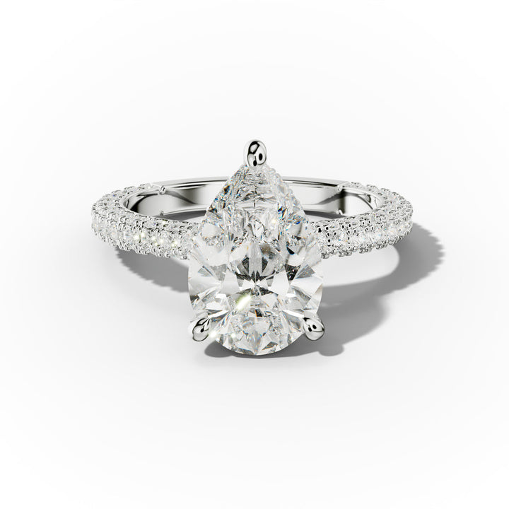 Elegant Lab-Grown Diamond Engagement Ring – Oval Cut Halo Ring