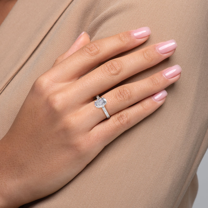 Oval Cut Diamond Engagement Ring – Elegant Vintage Inspired Diamond Ring