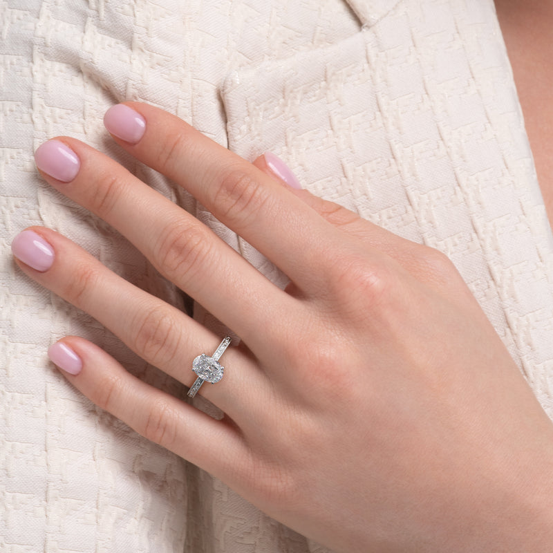 Oval Cut Diamond Engagement Ring – Elegant Vintage Inspired Diamond Ring