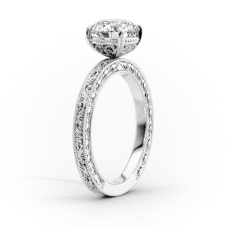 Oval Cut Diamond Engagement Ring – Elegant Vintage Inspired Diamond Ring
