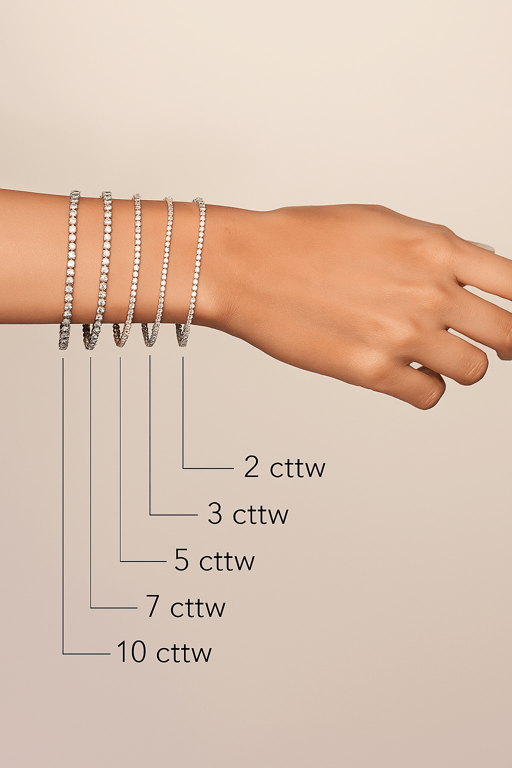 18K Gold Plated Tennis Bracelet with Round Stones – Elegant Sparkling Link Bracelet for Women