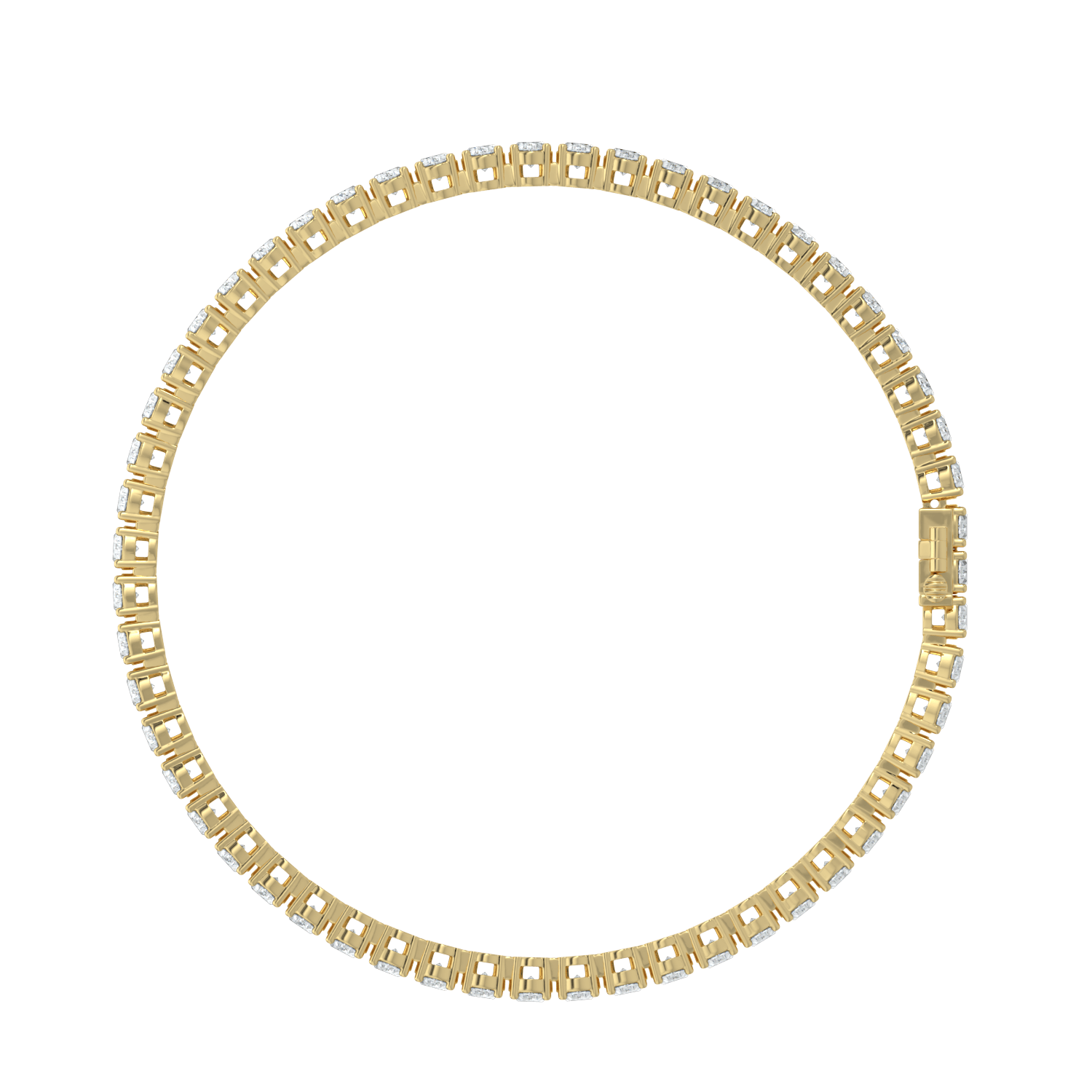 14K Gold Oval Cut Tennis Bracelet – Elegant Diamond Bracelet for Women