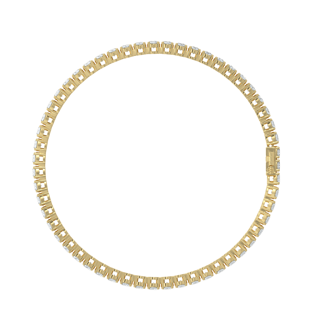 14K Gold Oval Cut Tennis Bracelet – Elegant Diamond Bracelet for Women