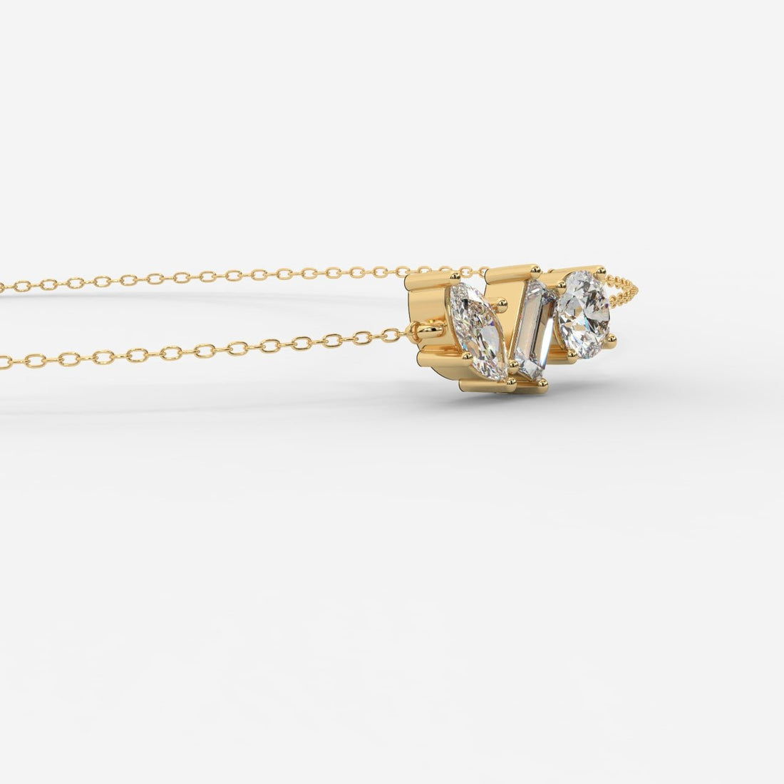 Elegant Gold Tennis Bracelet with Lab-Grown Diamond Cluster – Dainty Luxury Bracelet for Women