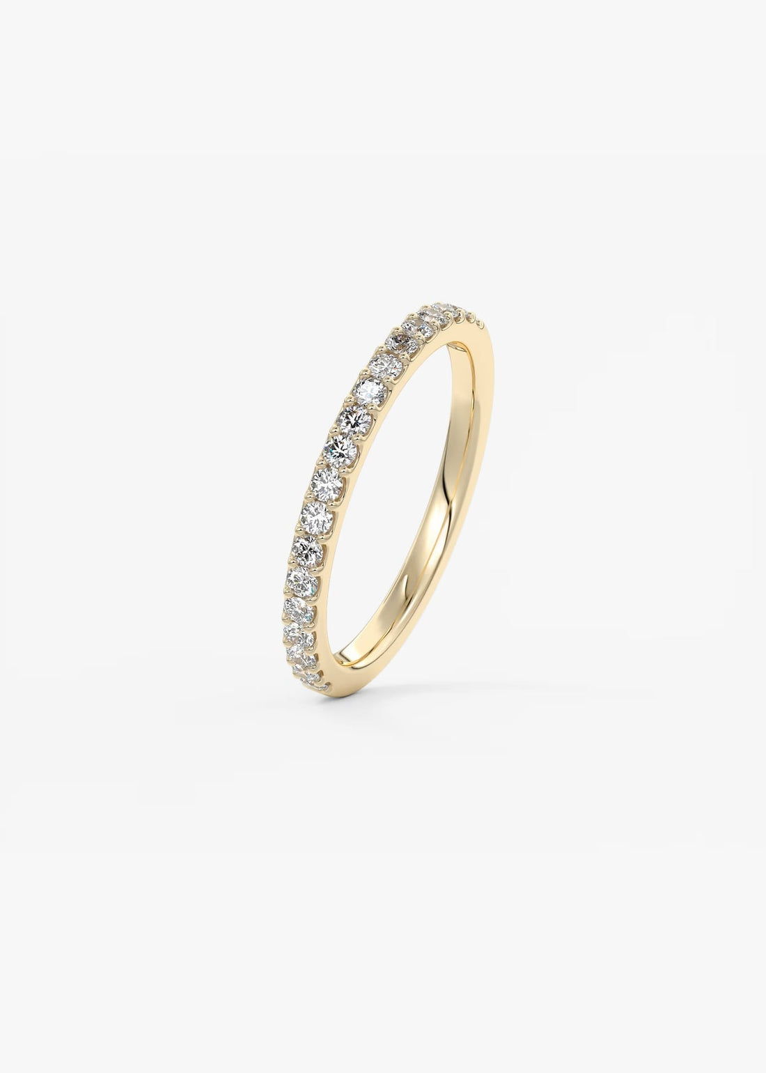 Elegant 14K Gold Diamond Eternity Ring – Round Cut Diamond Band for Women