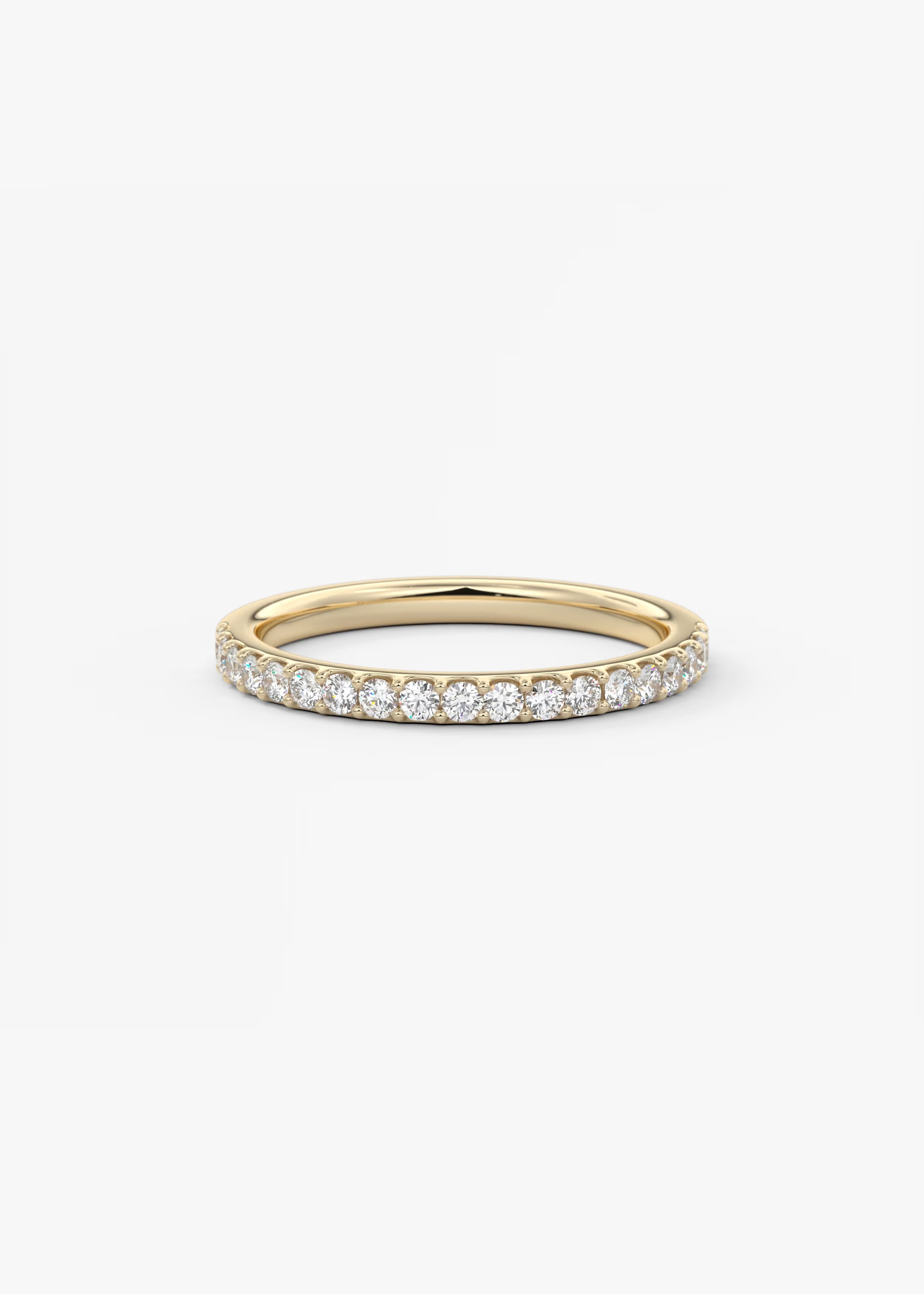 Elegant 14K Gold Diamond Eternity Ring – Round Cut Diamond Band for Women