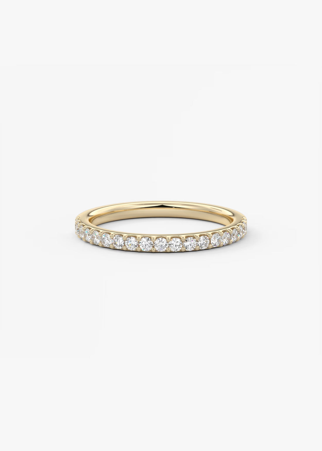 Elegant 14K Gold Diamond Eternity Ring – Round Cut Diamond Band for Women