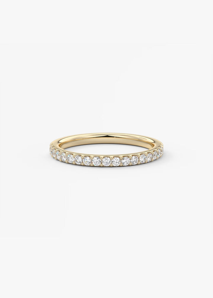 Elegant 14K Gold Diamond Eternity Ring – Round Cut Diamond Band for Women