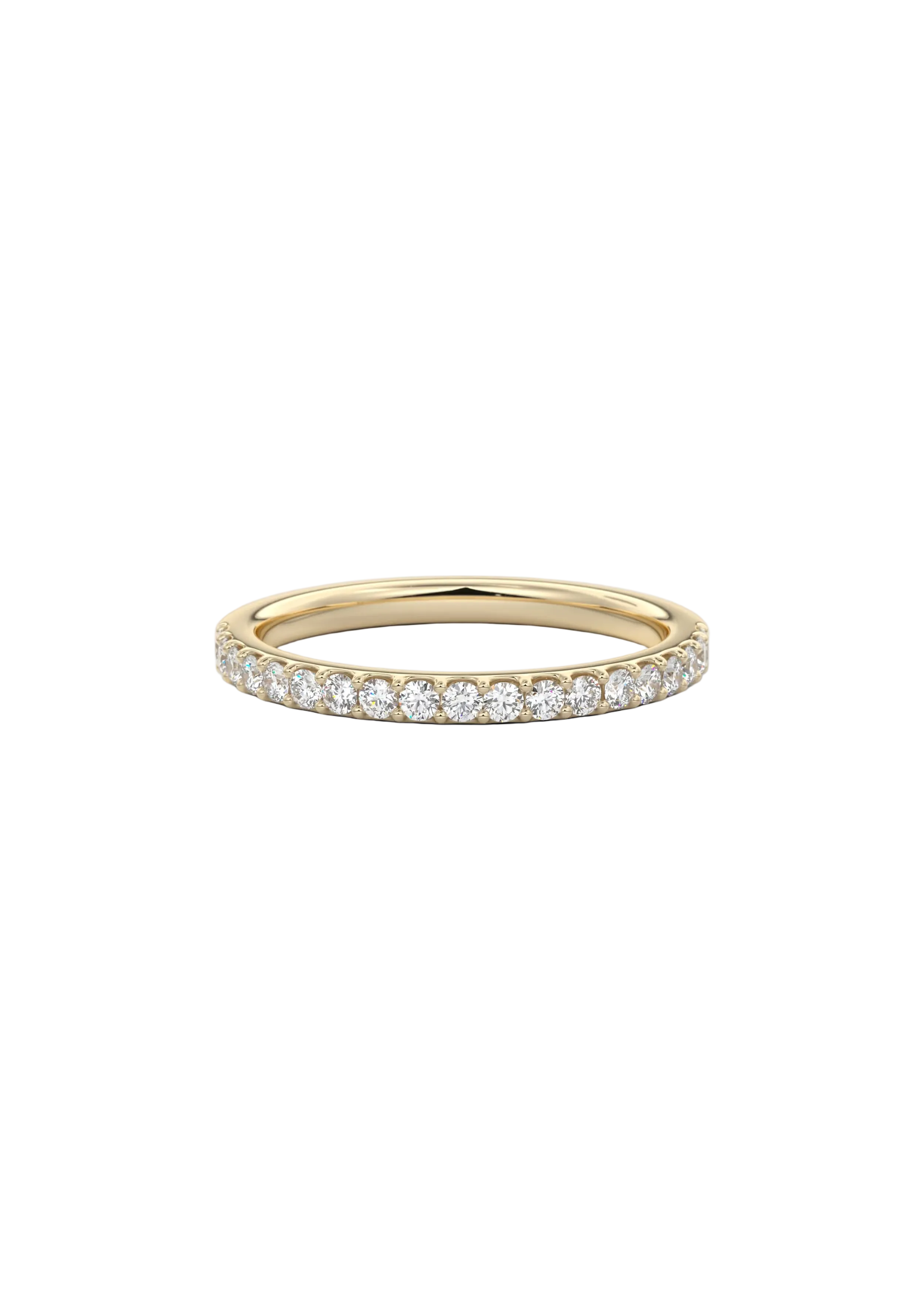Elegant 14K Gold Diamond Eternity Ring – Round Cut Diamond Band for Women