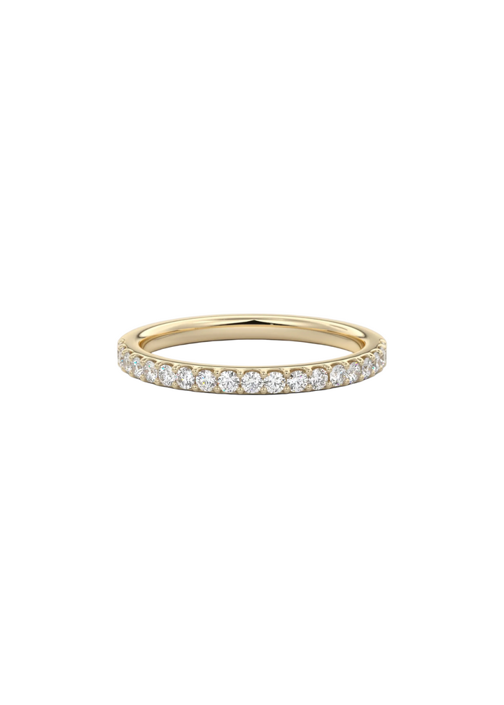 Elegant 14K Gold Diamond Eternity Ring – Round Cut Diamond Band for Women