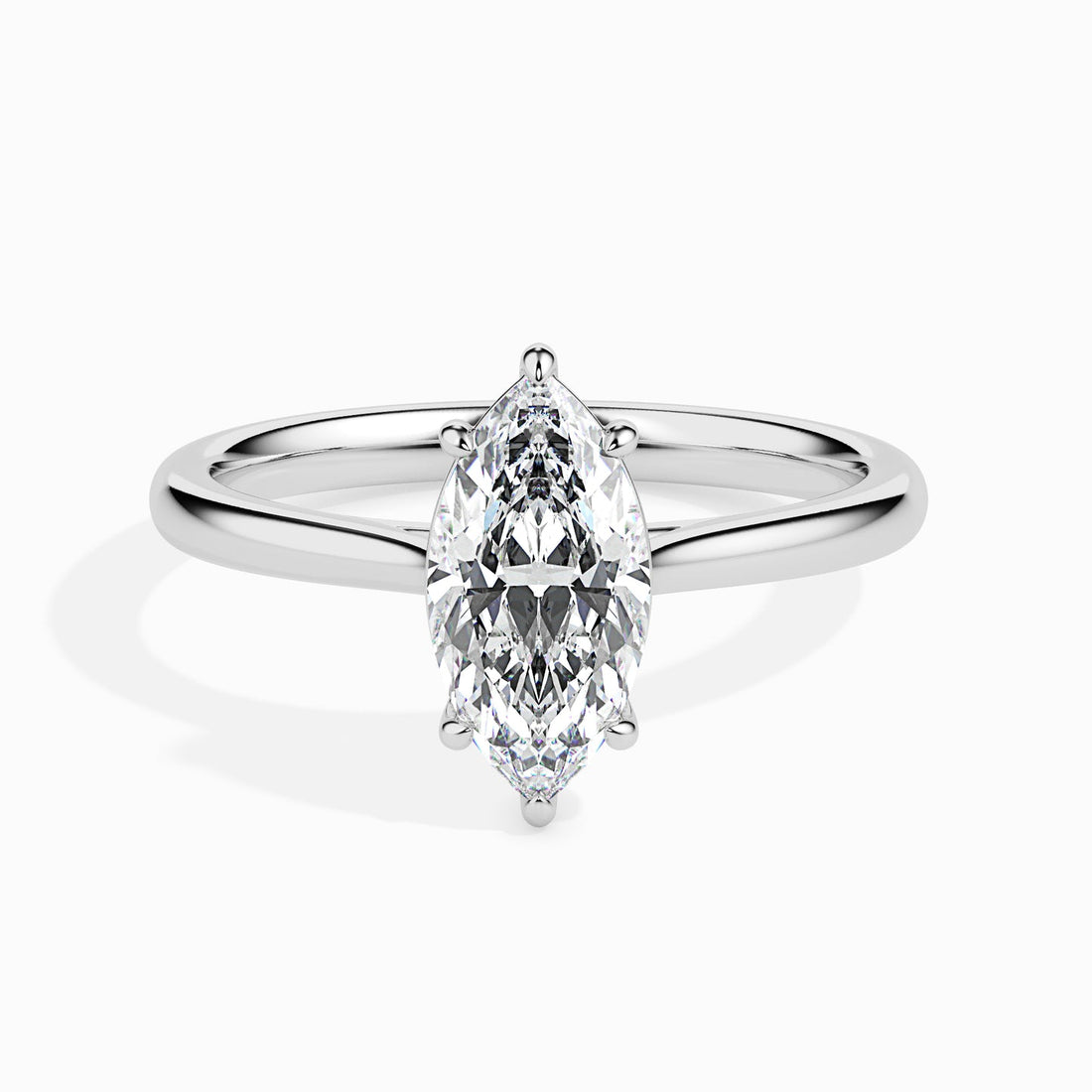 Marquise-Cut Lab-Grown Diamond Solitaire Engagement Ring