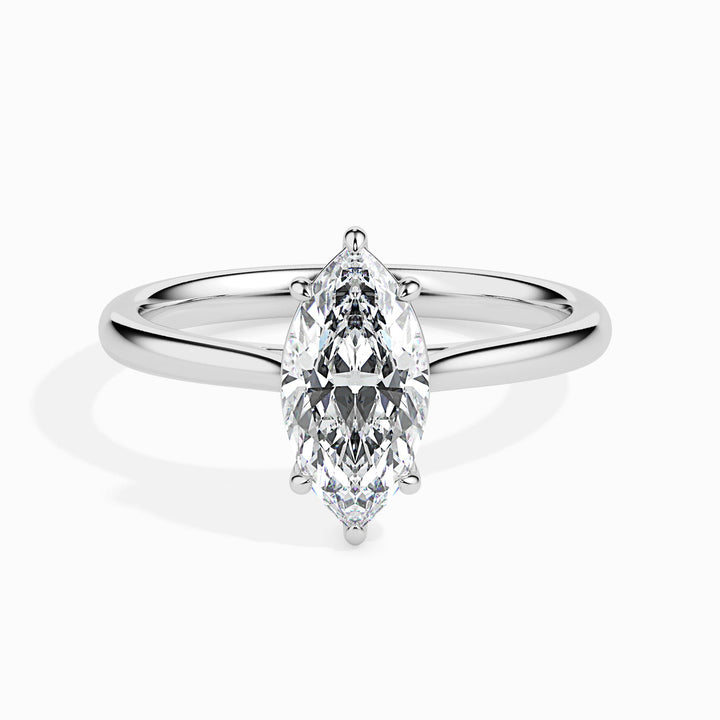 Marquise-Cut Lab-Grown Diamond Solitaire Engagement Ring