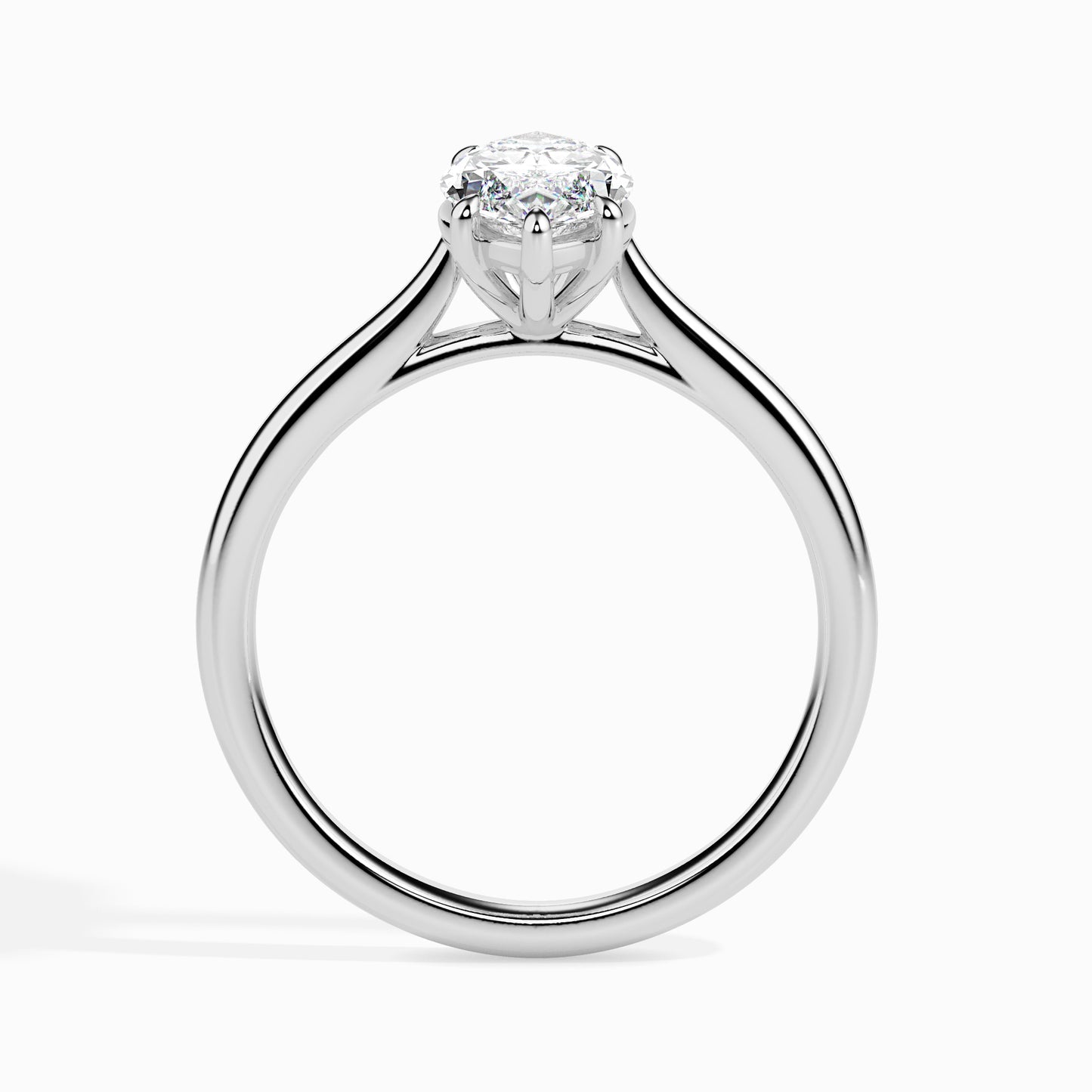 Marquise-Cut Lab-Grown Diamond Solitaire Engagement Ring
