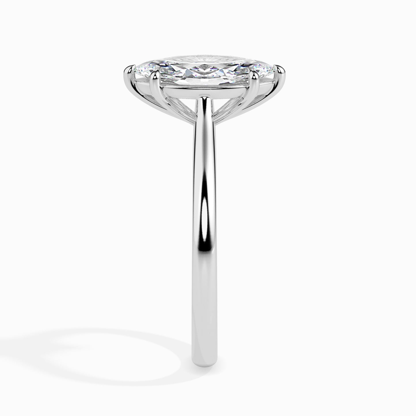 Marquise-Cut Lab-Grown Diamond Solitaire Engagement Ring