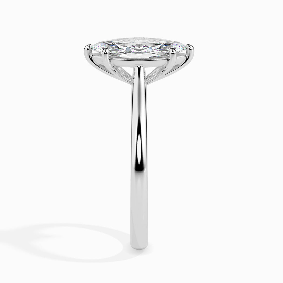Marquise-Cut Lab-Grown Diamond Solitaire Engagement Ring