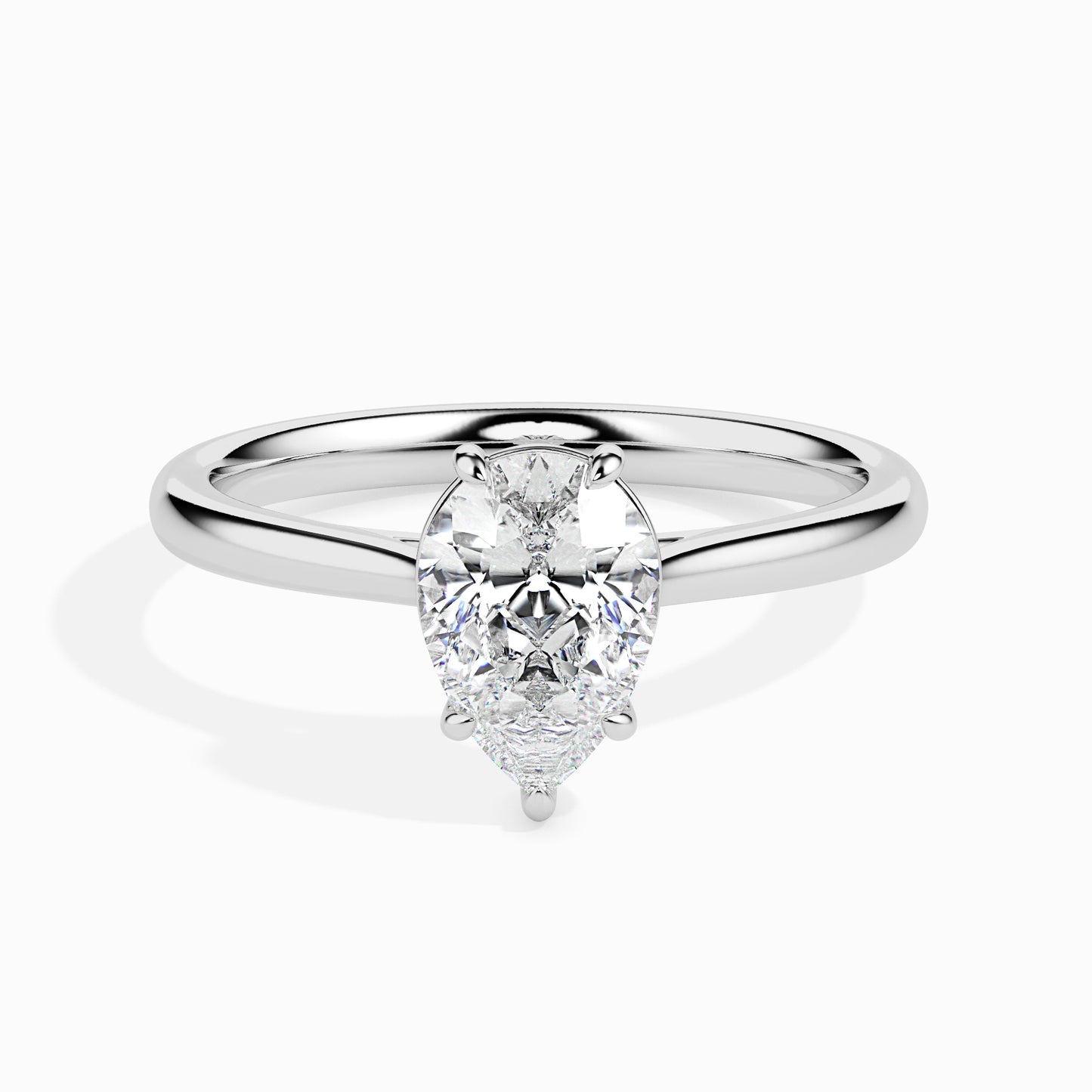 Elegant Pear Cut Lab Grown Diamond Ring for Women – Classic Solitaire Engagement Ring
