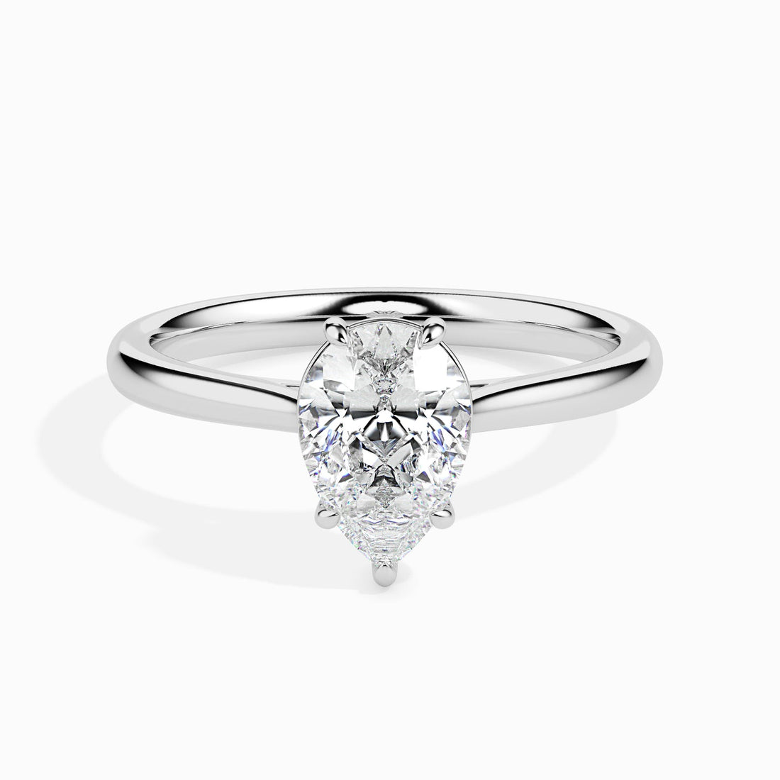Elegant Pear Cut Lab Grown Diamond Ring for Women – Classic Solitaire Engagement Ring