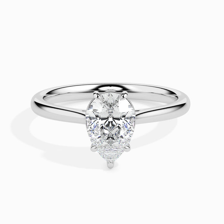 Elegant Pear Cut Lab Grown Diamond Ring for Women – Classic Solitaire Engagement Ring