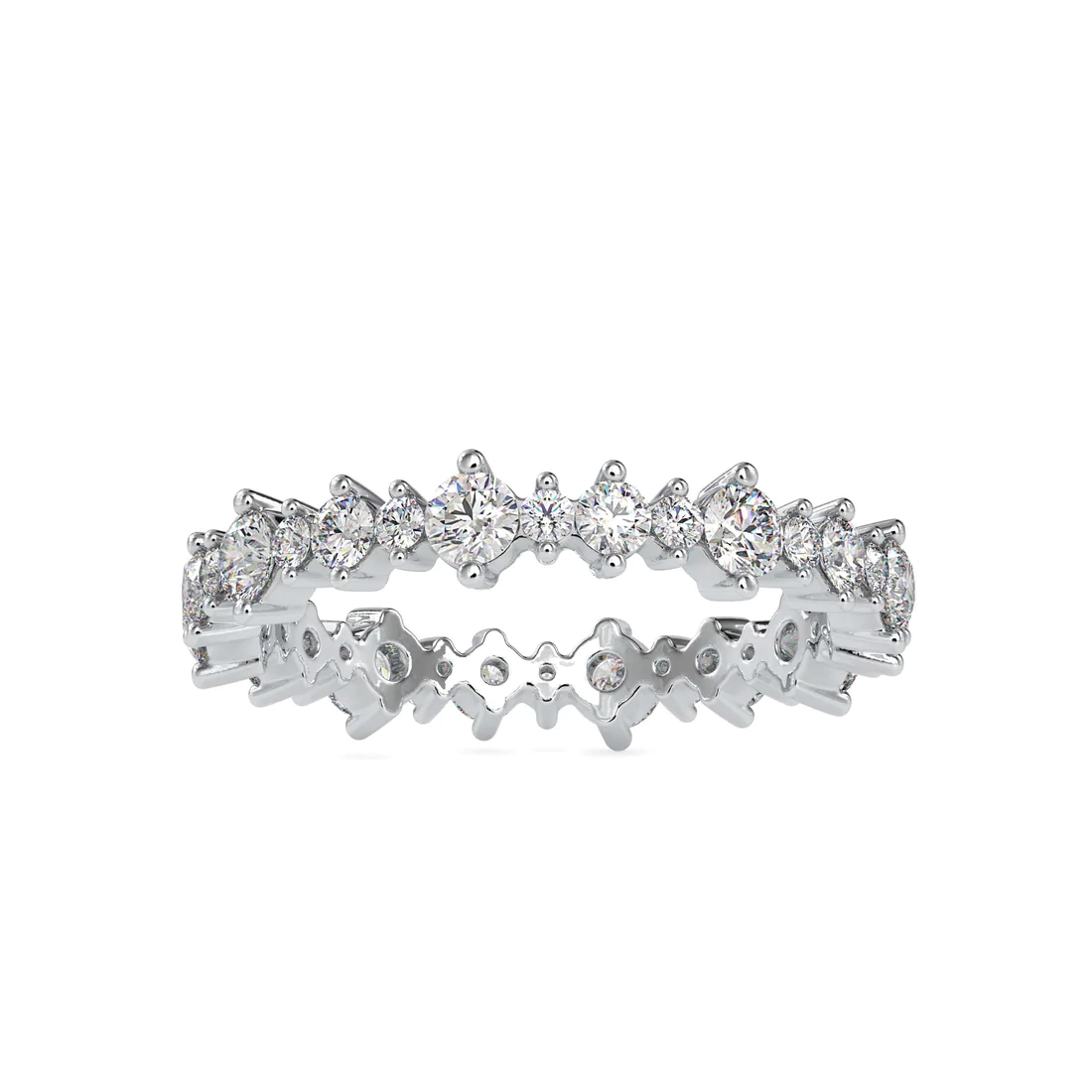 Round Brilliant Diamond Eternity Band Ring in 14K Gold | Wedding & Anniversary Ring