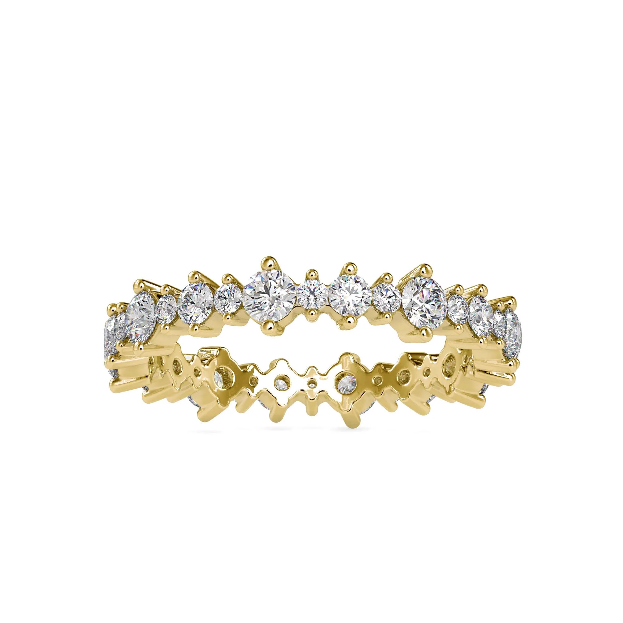 Round Brilliant Diamond Eternity Band Ring in 14K Gold | Wedding & Anniversary Ring
