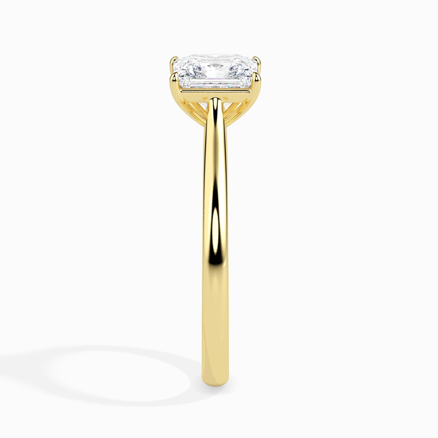 1 Ct Princess Cut Lab Grown Diamond Solitaire Engagement Ring in 14K Gold