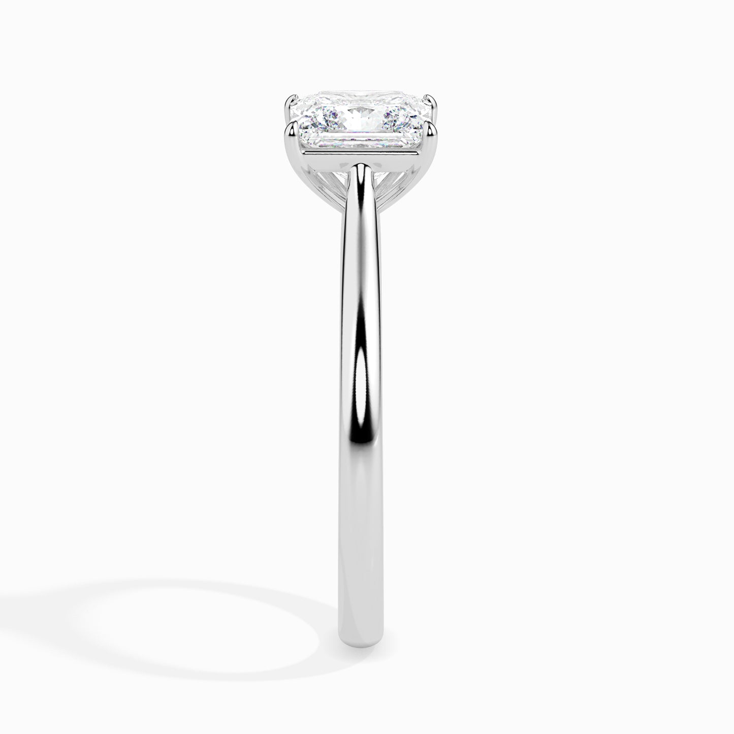1 Ct Princess Cut Lab Grown Diamond Solitaire Engagement Ring in 14K Gold