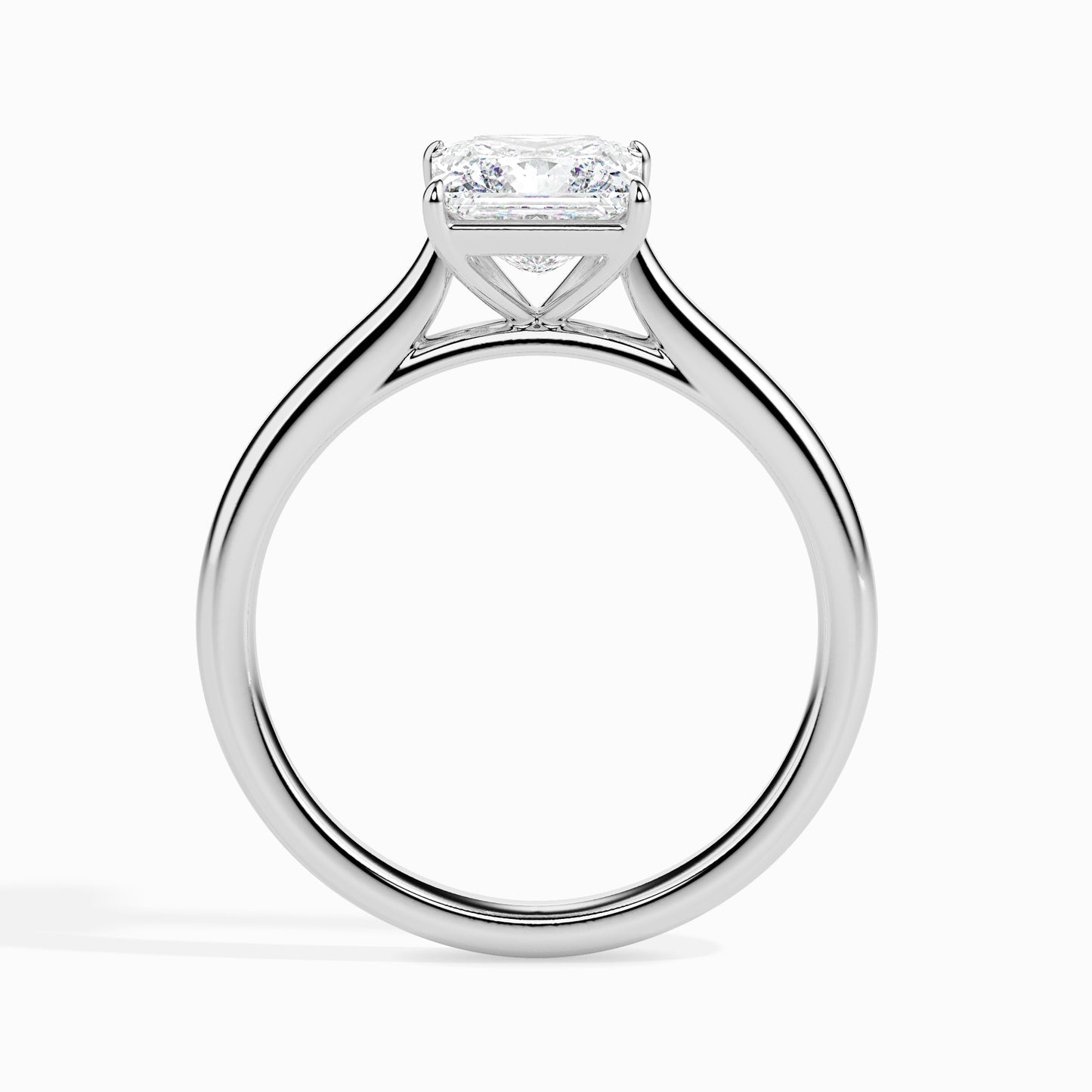1 Ct Princess Cut Lab Grown Diamond Solitaire Engagement Ring in 14K Gold