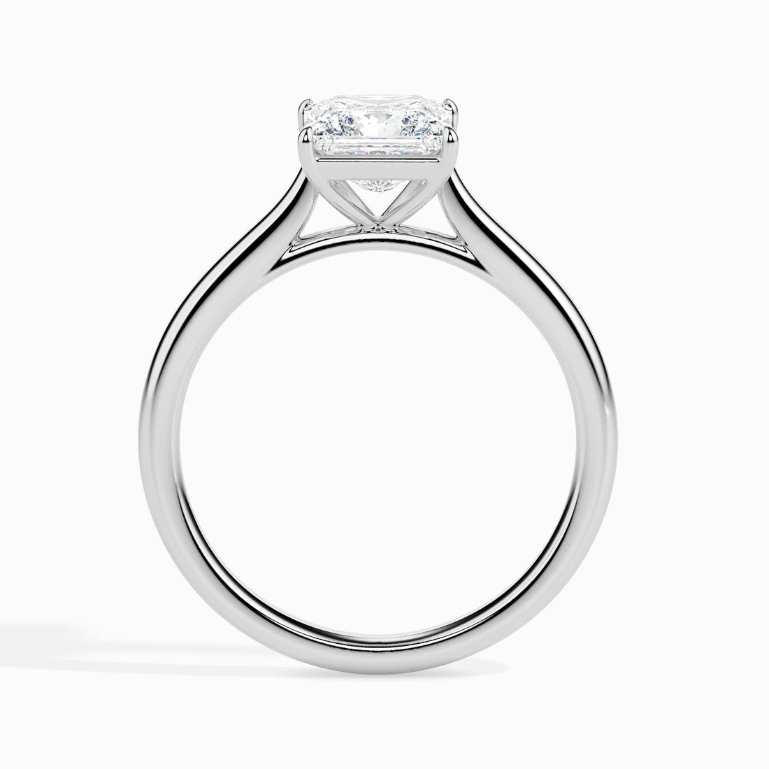 1.5ct Princess Cut Solitaire Lab Diamond Engagement Ring – Classic 4-Prong Setting