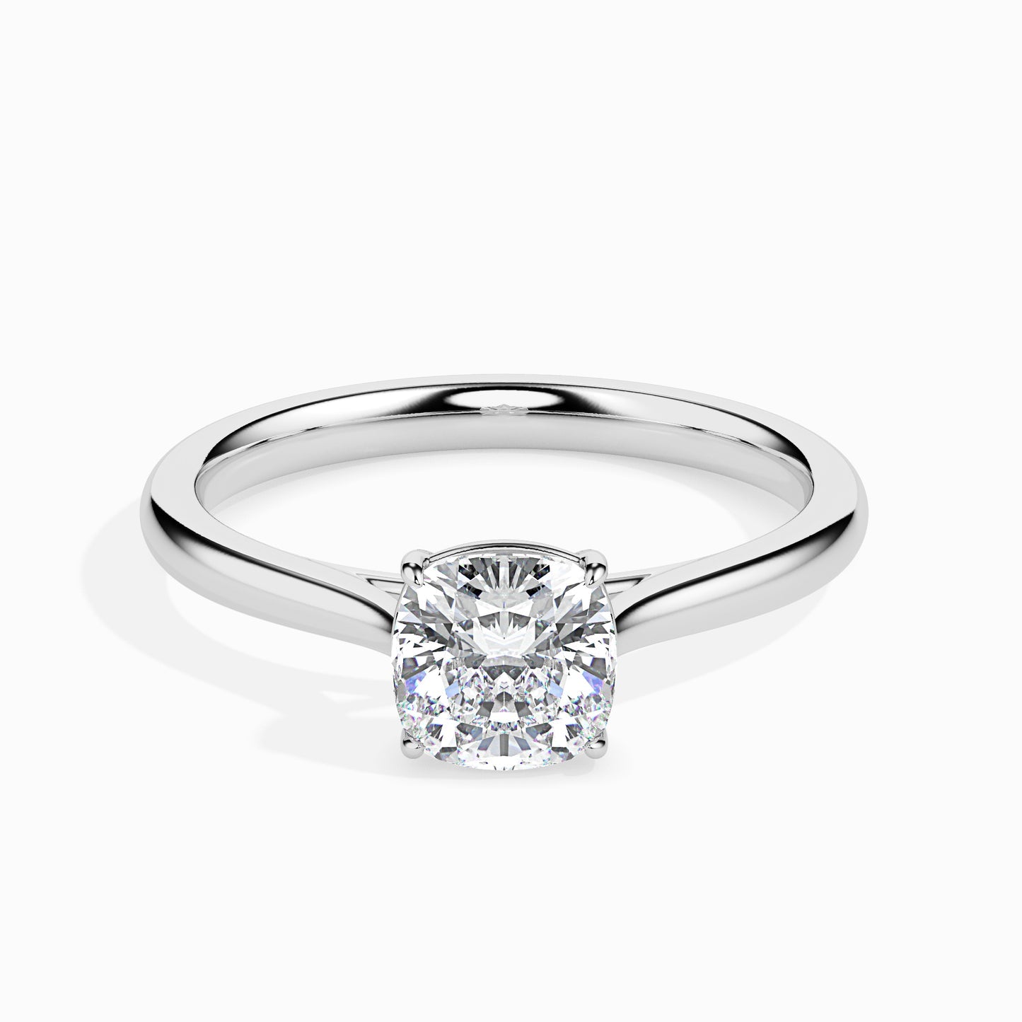 Classic Cushion-Cut Solitaire Engagement Ring