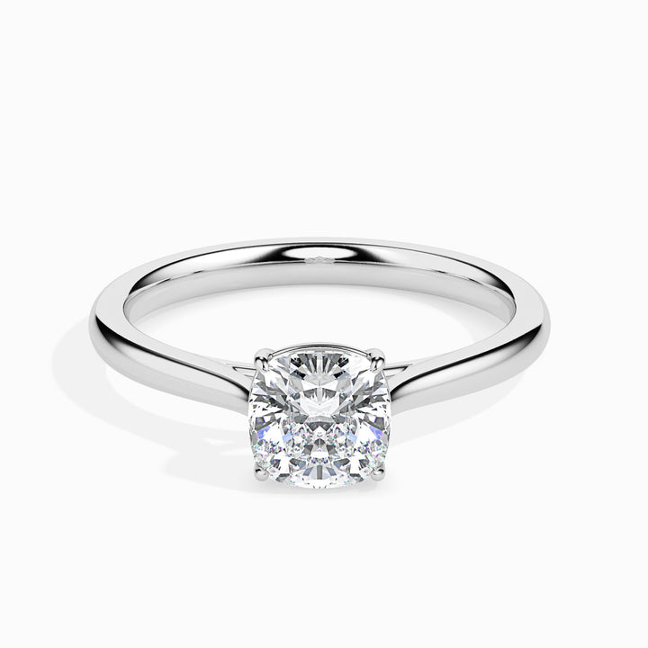 Classic Cushion-Cut Solitaire Engagement Ring
