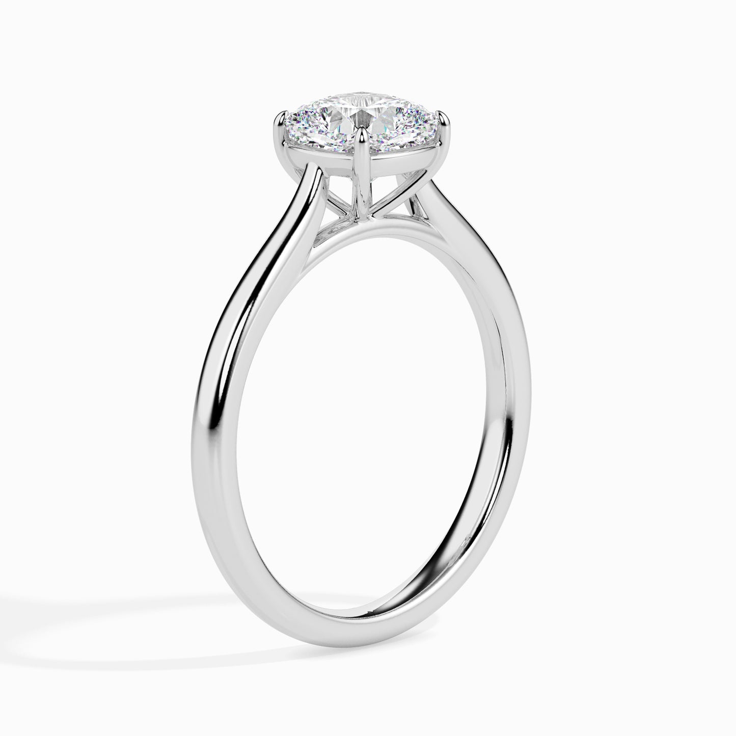 Classic Cushion-Cut Solitaire Engagement Ring