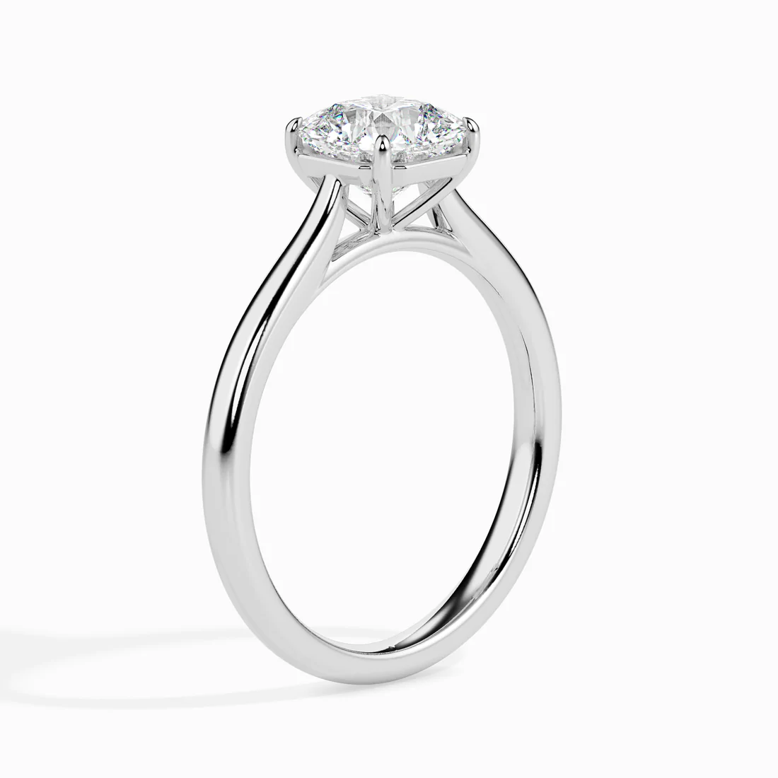 Lab Grown Diamond Engagement Ring for Women | Asscher Cut Solitaire Ring in Yellow Gold or White Gold