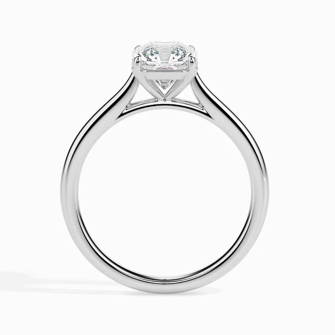 Lab Grown Diamond Engagement Ring for Women | Asscher Cut Solitaire Ring in Yellow Gold or White Gold