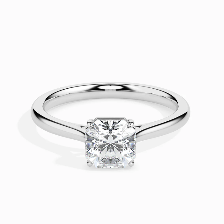 Lab Grown Diamond Engagement Ring for Women | Asscher Cut Solitaire Ring in Yellow Gold or White Gold