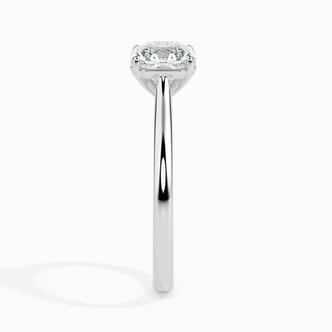 Lab Grown Diamond Engagement Ring for Women | Asscher Cut Solitaire Ring in Yellow Gold or White Gold