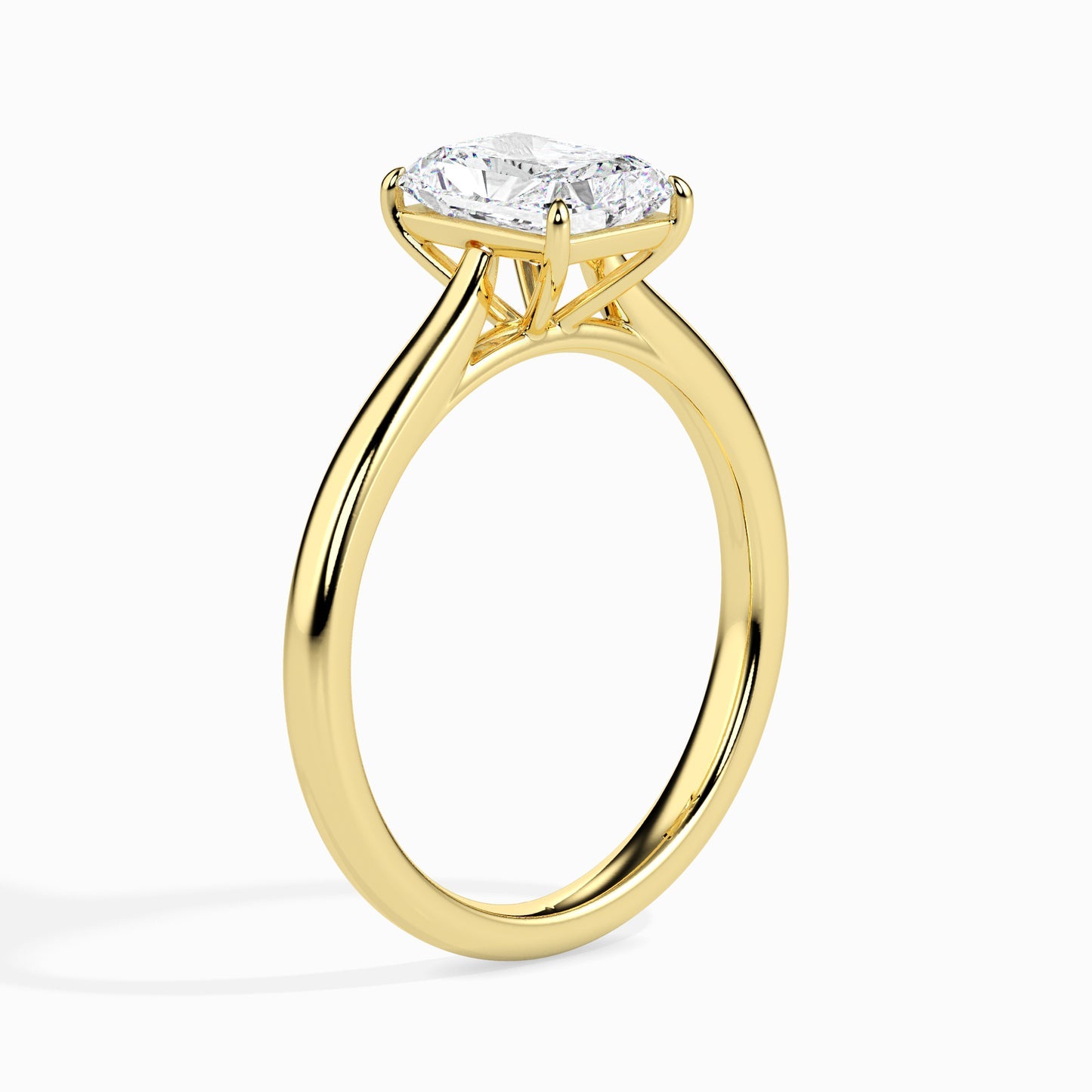 1.5ct Affordable Baguette-Cut Diamond Solitaire Ring in 14K Gold
