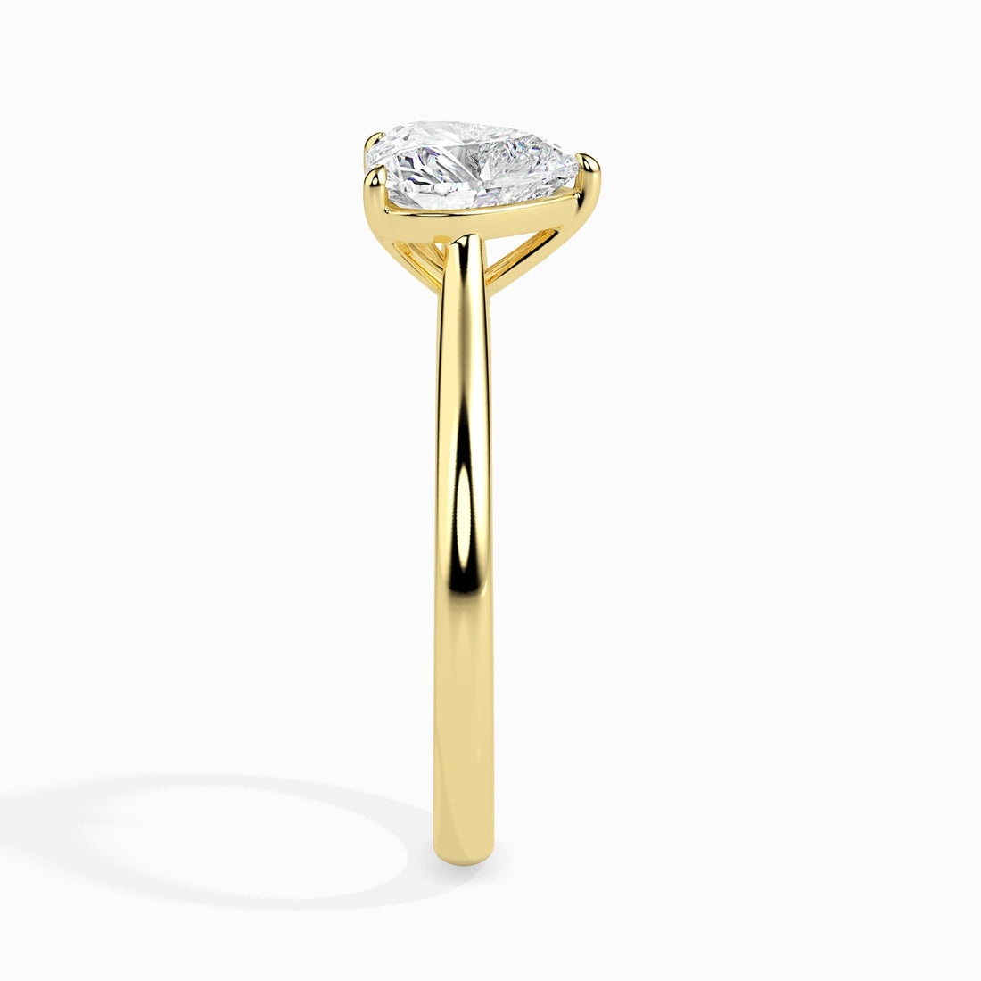 Heart-Shaped Lab Grown Diamond Solitaire Ring in 14K Gold – Classic Engagement Ring