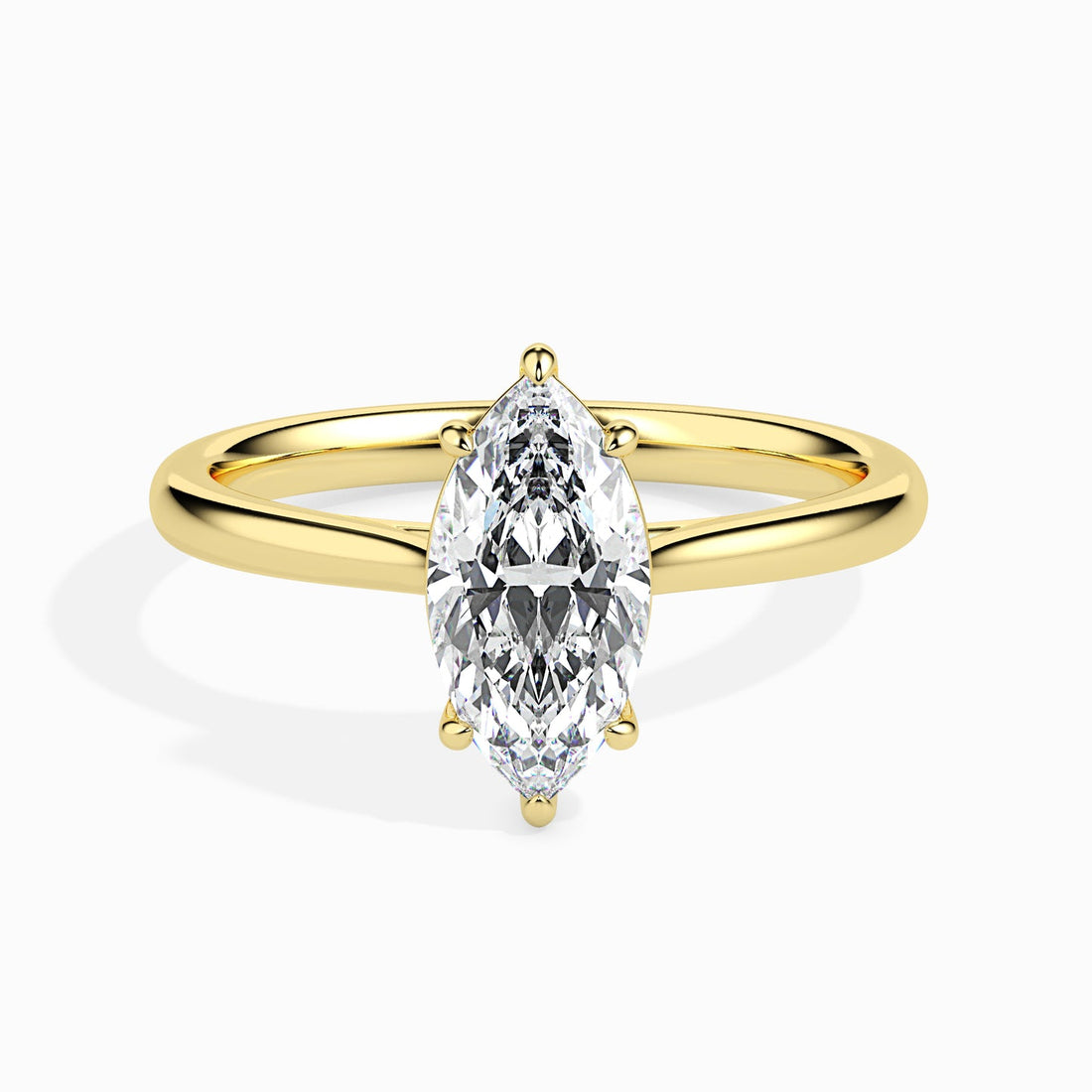 Marquise-Cut Lab-Grown Diamond Solitaire Engagement Ring