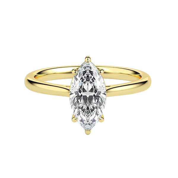 Marquise Cut Lab Grown Diamond Solitaire Engagement Ring
