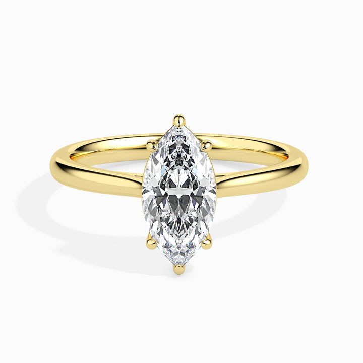 Marquise-Cut Lab-Grown Diamond Solitaire Engagement Ring